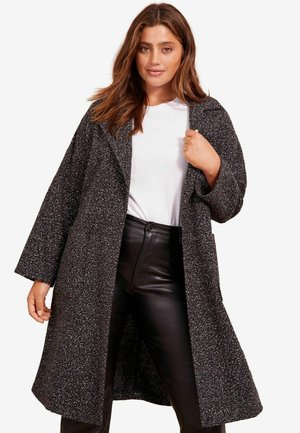 REGULAR FIT LONGLINE  - Short coat - black