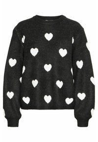 BYBXMINYA HEART JUMPER - Stickad tröja - off white mix