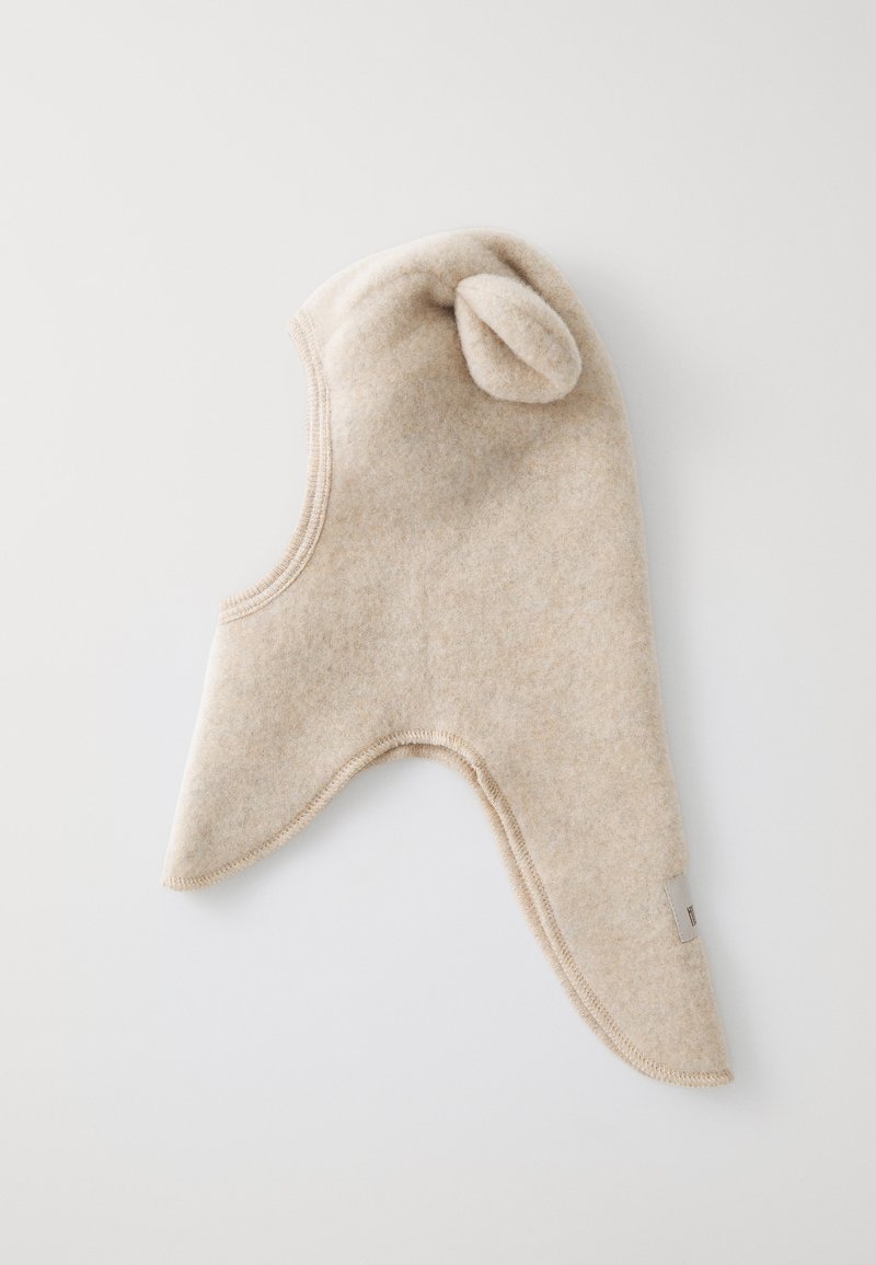 Huttelihut BALACLAVA EARS UNISEX - Megzta kepurė - camel melange
