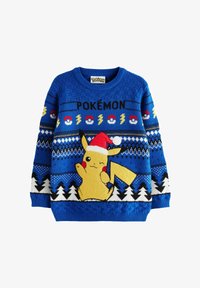 Next CHRISTMAS FAIRISLE CREW NECK REGULAR FIT Maglione blue