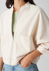 OPUS LOOSE FIT OVERCUT 3/4 SLEEVE - Sweat zippé - natural glaze