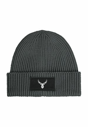 MIT PATCH HIRSCH GEWEIH LOW POLY - Beanie - dunkelgrau