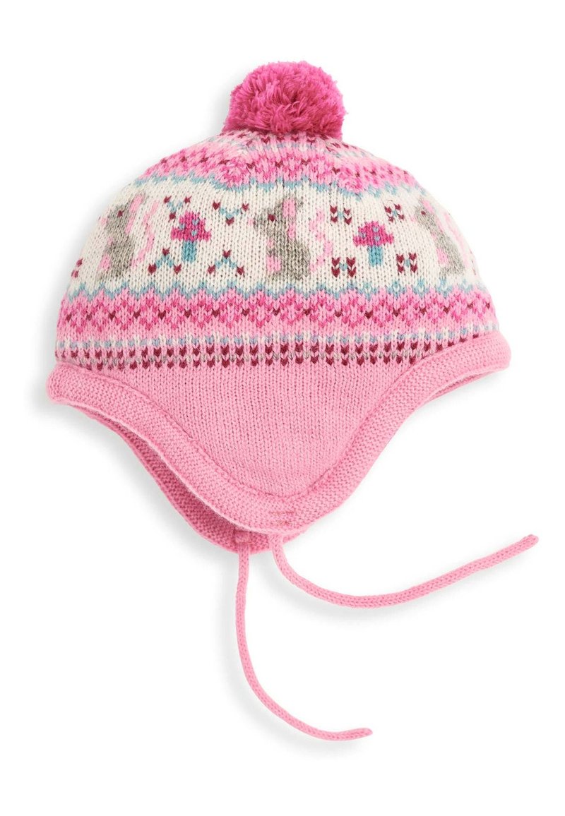 JoJo Maman Bébé MOUSE FAIR ISLE STANDARD Hoed pink/donkerroze