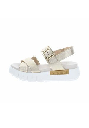 NeroGiardini SANDALEN - Sandales à plateforme - gold-coloured