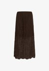 KACORNELIA LACE SKIRT - Jupe longue - coffee bean