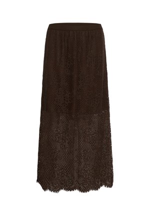 Kaffe, KACORNELIA LACE SKIRT - Jupe longue - coffee bean