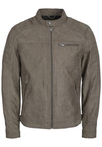 JJEROCKY JACKET - Chaqueta de cuero sintético - dark brown