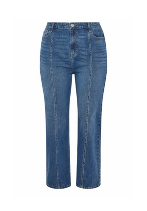 Yours Clothing, PLUS SIZE WIDE LEG JEANS. - Leveälahkeiset - blue
