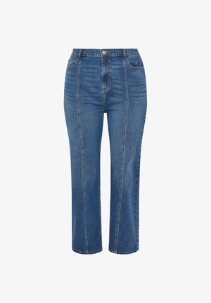 Yours Clothing, PLUS SIZE WIDE LEG JEANS. - Leveälahkeiset - blue