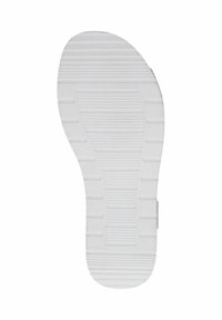 Balta batų pado dalis su tekstūruotomis horizontaliomis ir vertikaliomis briaunomis, turinčiais apvalius kampus ir lygų paviršių. Lengvas dizainas.