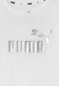 Puma LOGO TEE UNISEX - Camiseta estampada - white