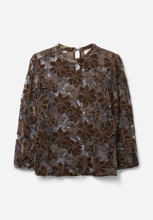 Aaiko, SHAILA VELVET PES 500 - Blouse - fudge