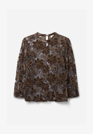 Aaiko, SHAILA VELVET PES 500 - Blouse - fudge