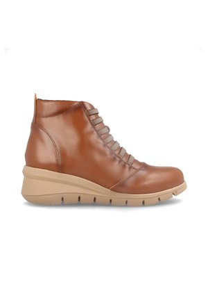 TANGEL - Botines con plataforma - whisky