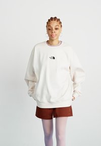 The North Face ESSENTIAL OVERSIZE CREW - Sweatshirt - white dune