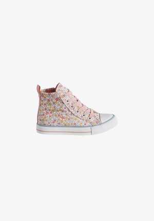 Vertbaudet, VERTBAUDET KINDER HIGH-SNEAKERS MIT REISSVERSCHLUSS UND ANZIEHTRICK - Sneaker low - weiß bedruckt