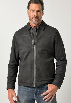 Lederjacke - black