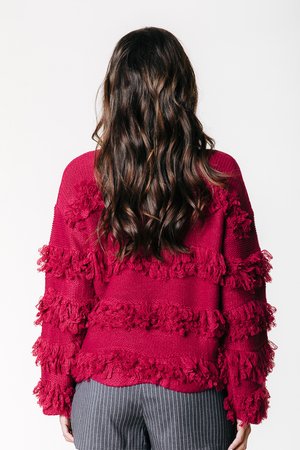 ALBA - Pullover - raspberry wine