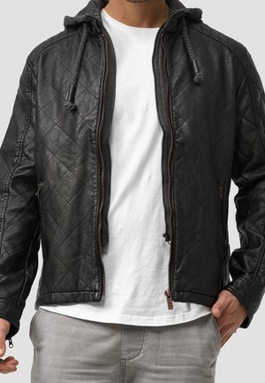 Kunstlederjacke - black