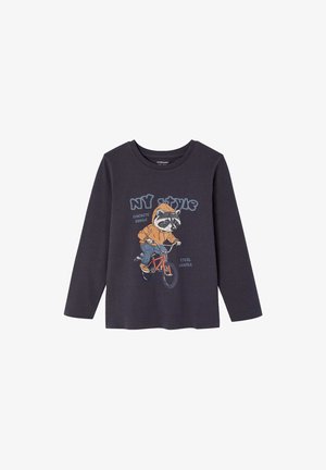 Vertbaudet, VERTBAUDET SHIRT MIT TIER-PRINT IN KREIDEOPTIK JUNGEN - Langarmshirt - schiefergrau