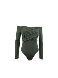 HALLE OFF SHOULDER - Body - dark khaki
