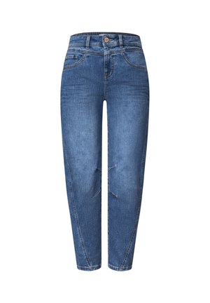 Street One, HIGH WAIST BARREL LEG JEANS IM LOOSE FIT - Jean Mom - mid blue washed