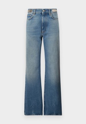 Rabanne Ravne kavbojke - denim stone