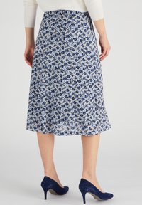 Damart Jupe trapèze - bleu fleuri
