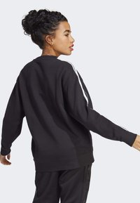 adidas Sportswear ESSENTIALS 3 STRIPES - Mikina - black white