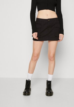 Weekday JANIS UTILITY SKIRT - Mini skirts  - black