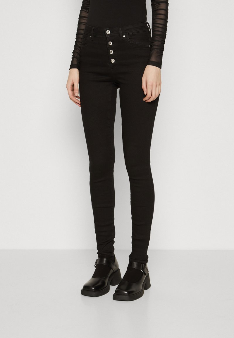 ONLY Tall ONLWAUW FLY - Jeans Skinny Fit - washed black/black denim ...