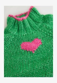 Valgt, green pink heart