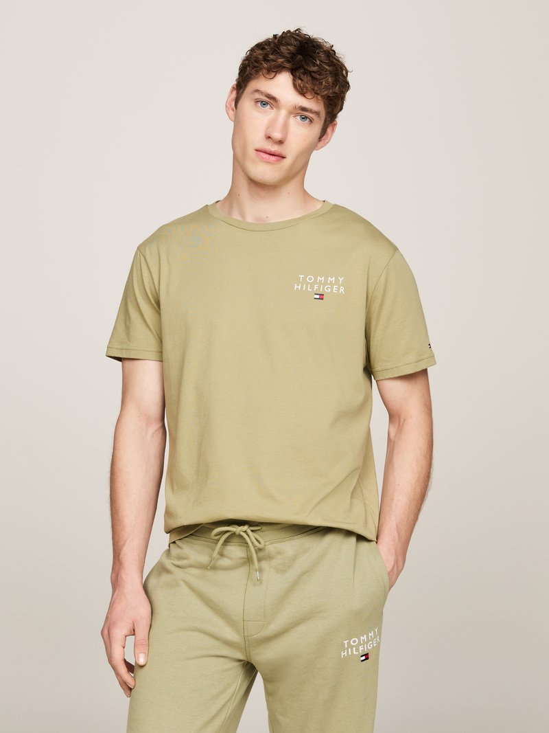 Tommy Hilfiger LOGO - Pizsama felső - faded olive