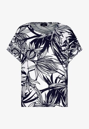 Print T-shirt - marine gemustert