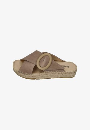 Espadrij l´originale, ESPADRIJ L'ORIGINALE PANTOLETTE CROISETTE MONO SABLE - Mules - sable