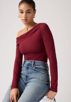 CLARA - Pikkade varrukatega topp - tawny port