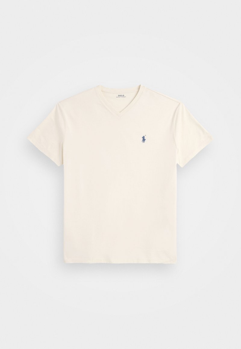 Polo Ralph Lauren CLASSIC FIT JERSEY V-NECK T-SHIRT - Βασικό μπλουζάκι - herbal milk