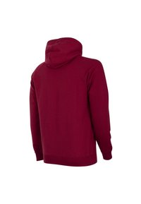 Bordeauxkleurige hoodie met een kangoeroezak, raglanmouwen en geribbelde manchetten. Zachte stof met een gladde textuur, ontworpen voor comfort.