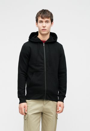 Jack & Jones JJESTAR BASIC HOOD - Mikina so zipsom - black