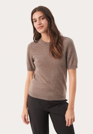 EVERLOTTA - Basic T-shirt - mink melange