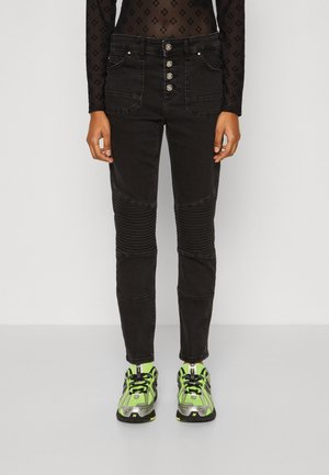 ONLY Petite ONLBLUSH FLY BUT BIKER  - Jeans Skinny Fit - washed black