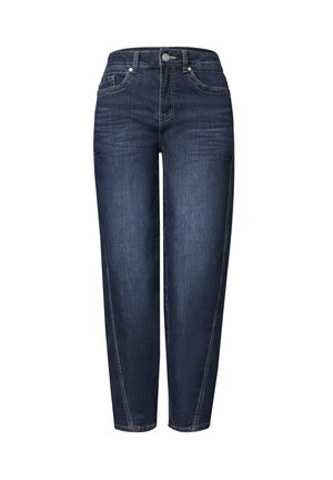 Street One, HIGH WAIST BARREL LEG JEANS IM LOOSE FIT - Vaqueros tapered - dark blue washed