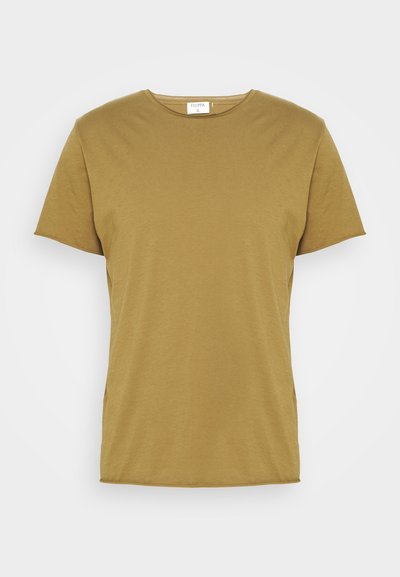 Filippa K ROLL NECK TEE - Jednoduché tričko - bronze gre