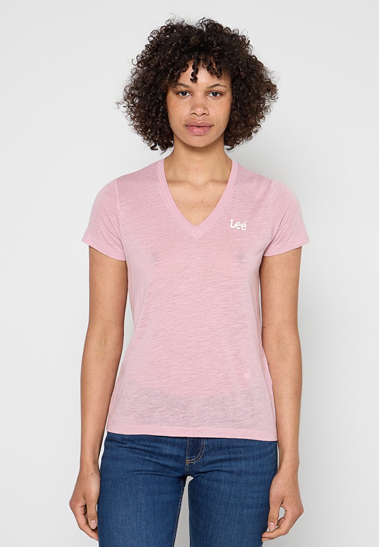 Lee T-shirt basic roze