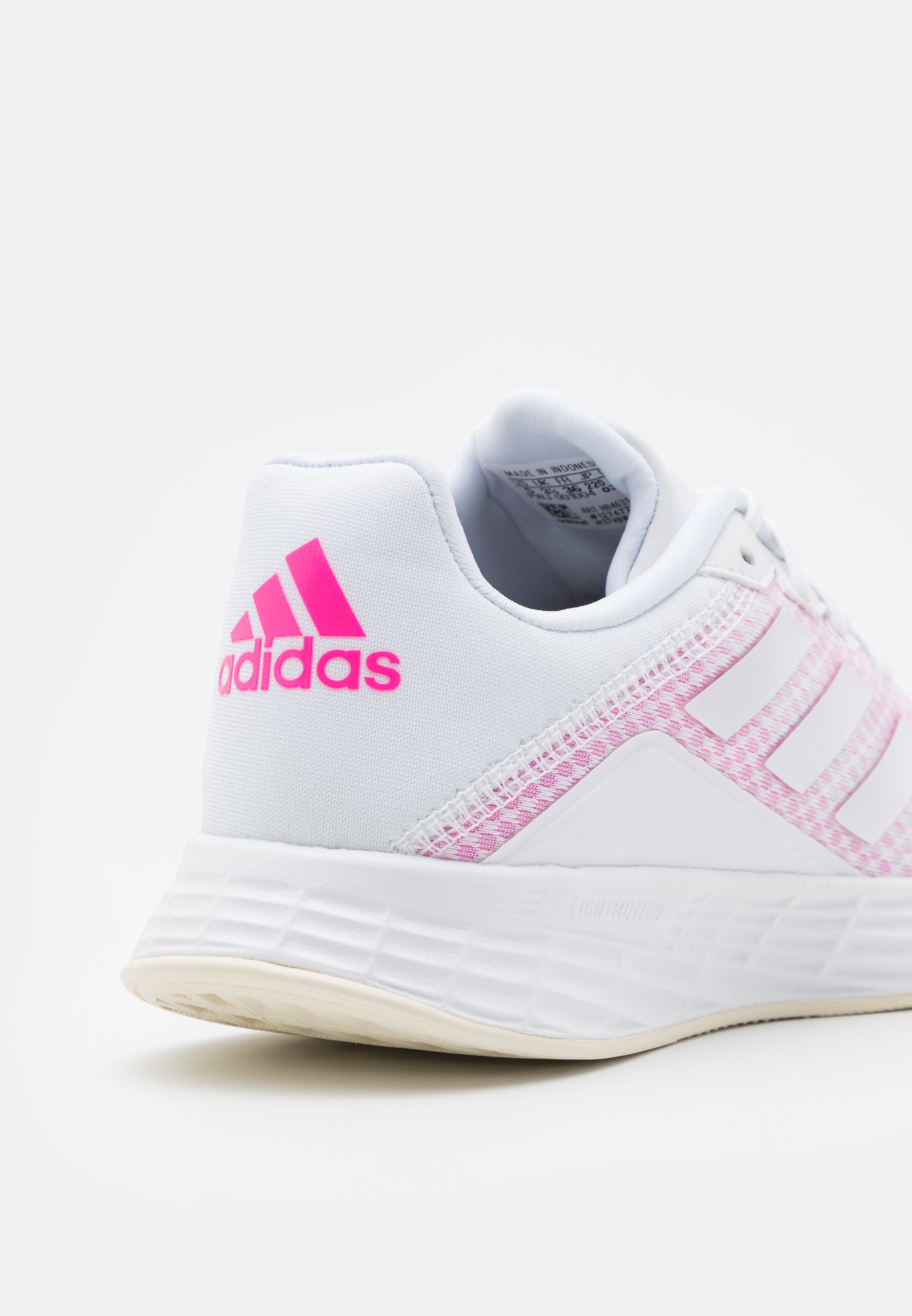 adidas Performance DURAMO - Zapatillas de running neutras - footwear  white/screaming pink/blanco - Zalando.es