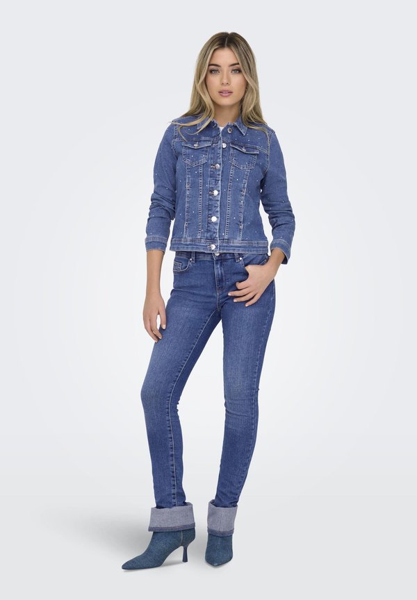 ONLWONDER RHINESTONE - Denim jacket2