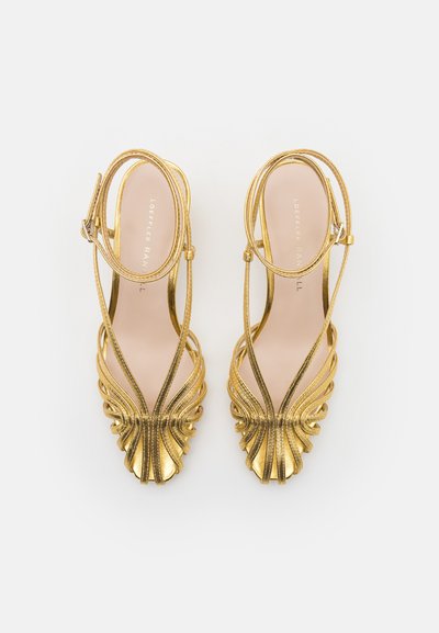 Loeffler Randall LIVVY LATTICE MID HEEL - Sandals - gold