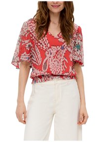 s.Oliver MIT STRUKTUR - Bluse - hellorange