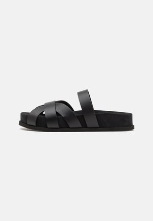 NEOUS IBOR FLAT - Papucsszandálok - black