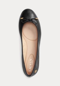 Lauren Ralph Lauren JAYNA LEATHER FLAT - Balerinos stiliaus laivutės - black